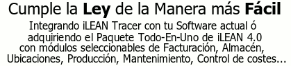 Cumple la ley de la manera m�s f�cil con el Software Tactil de Trazabilidad ilEAN Tracer 4.0